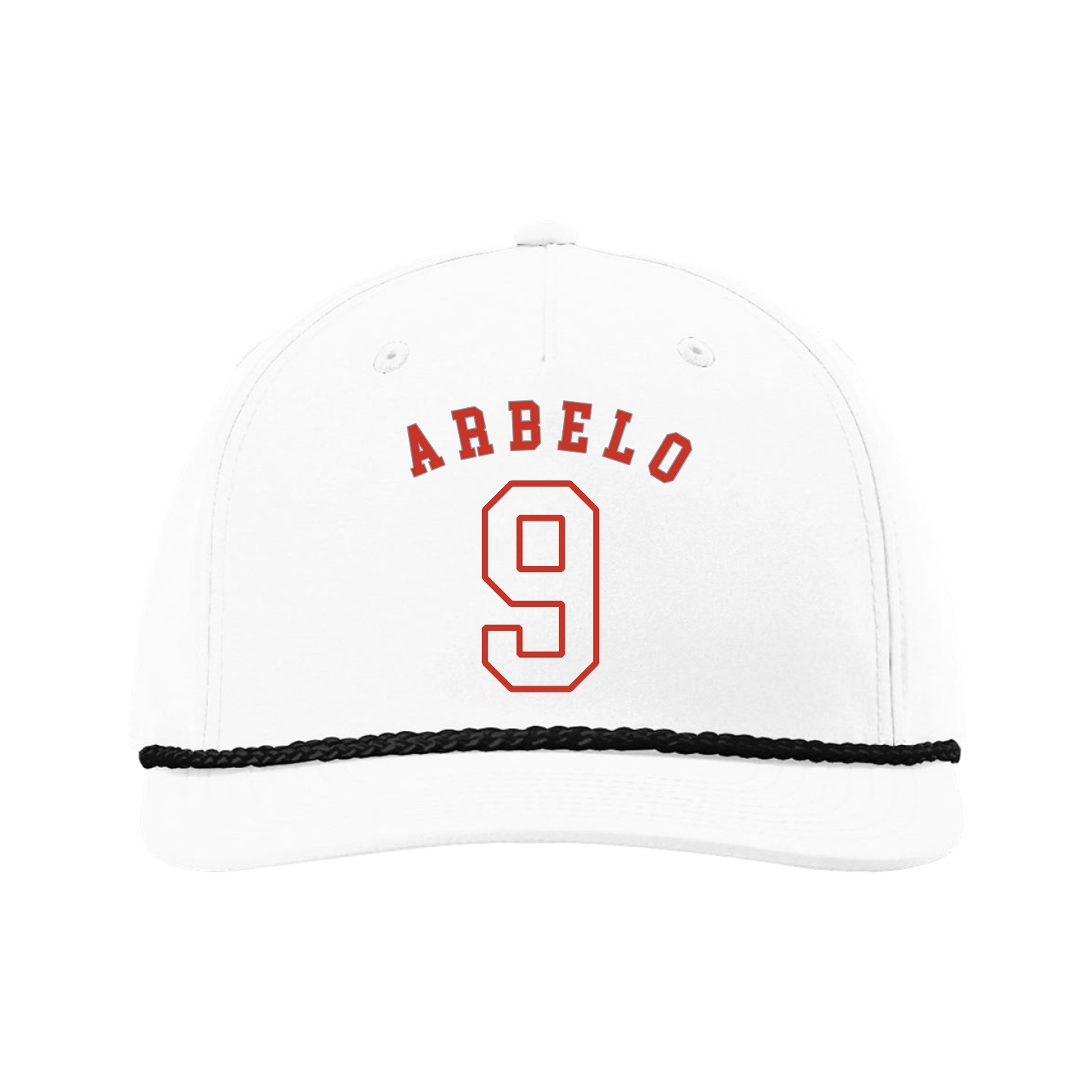 Five-Panel Classic Rope Cap — Shirsey Arch in White