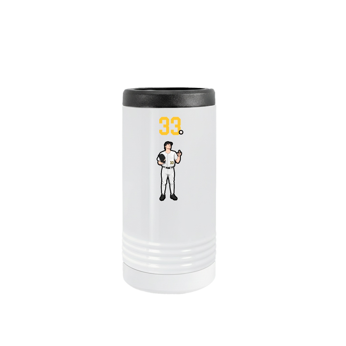 Slim Beverage Holder — Number Top in White