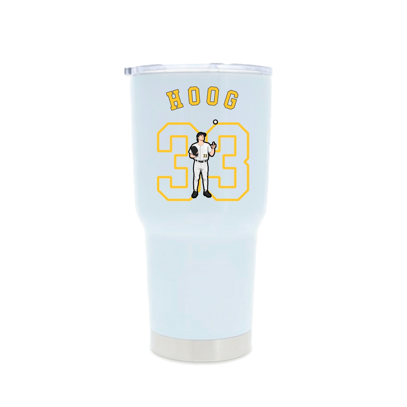 30oz Stainless Steel Tumbler — Shirsey Arch in White