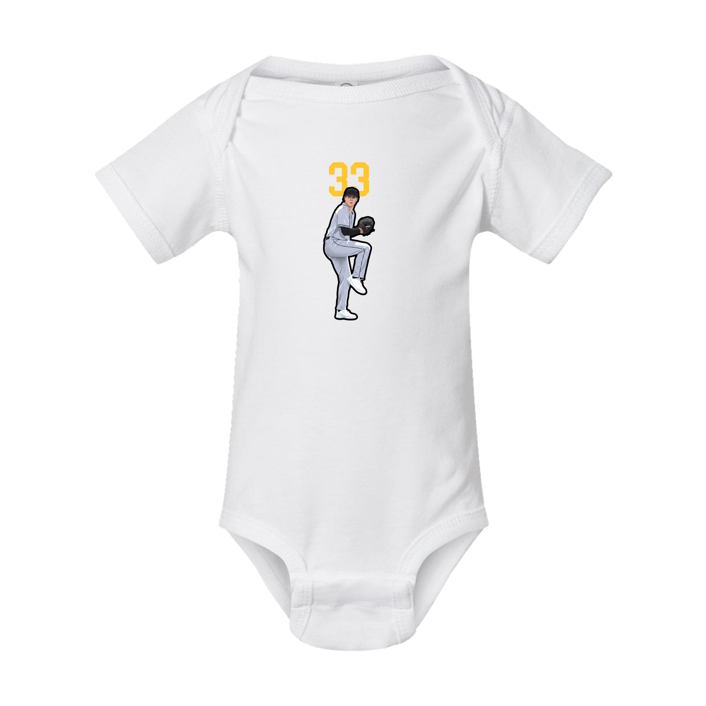 Baby Onesie — Number Top in White