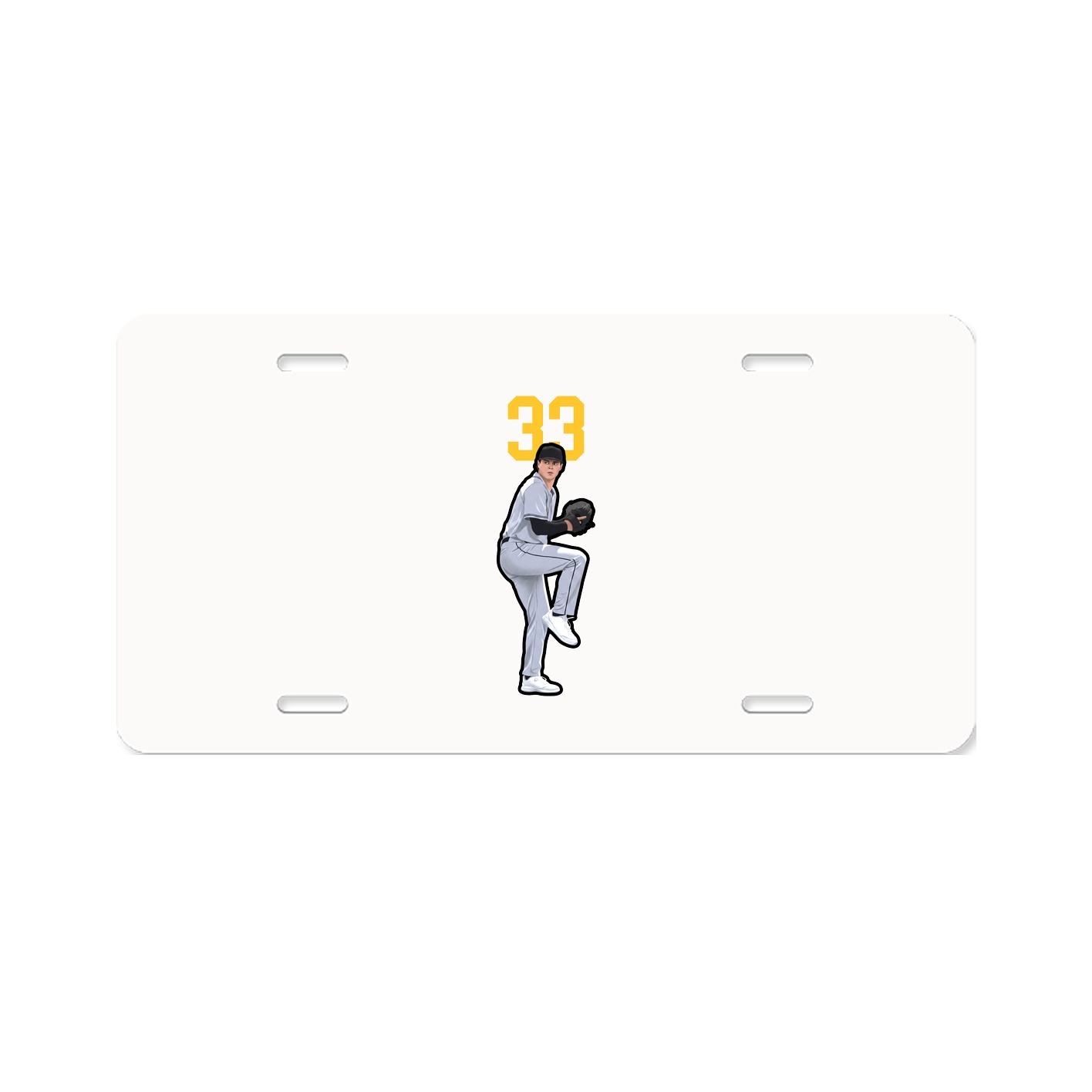 License Plate — Number Top in Classic