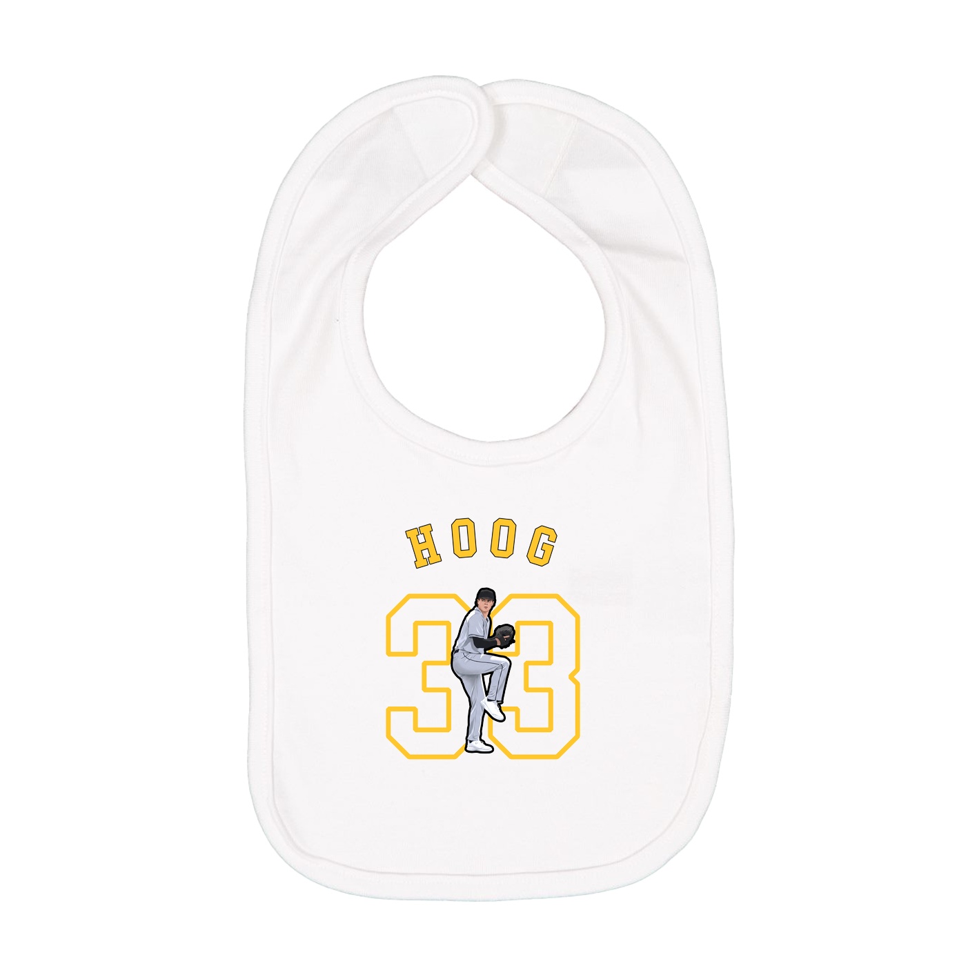 Infant Bib — Shirsey Arch in White