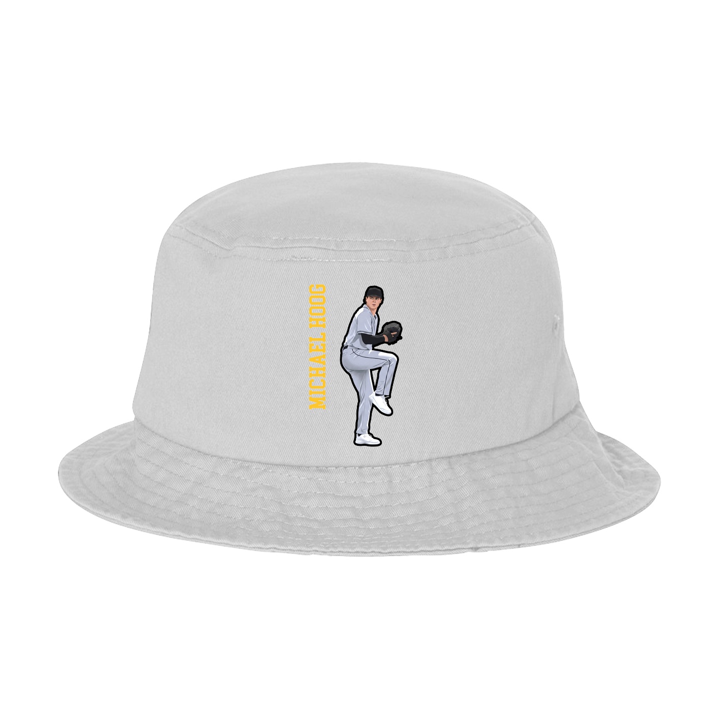 Bucket Cap — Name Vertical in White