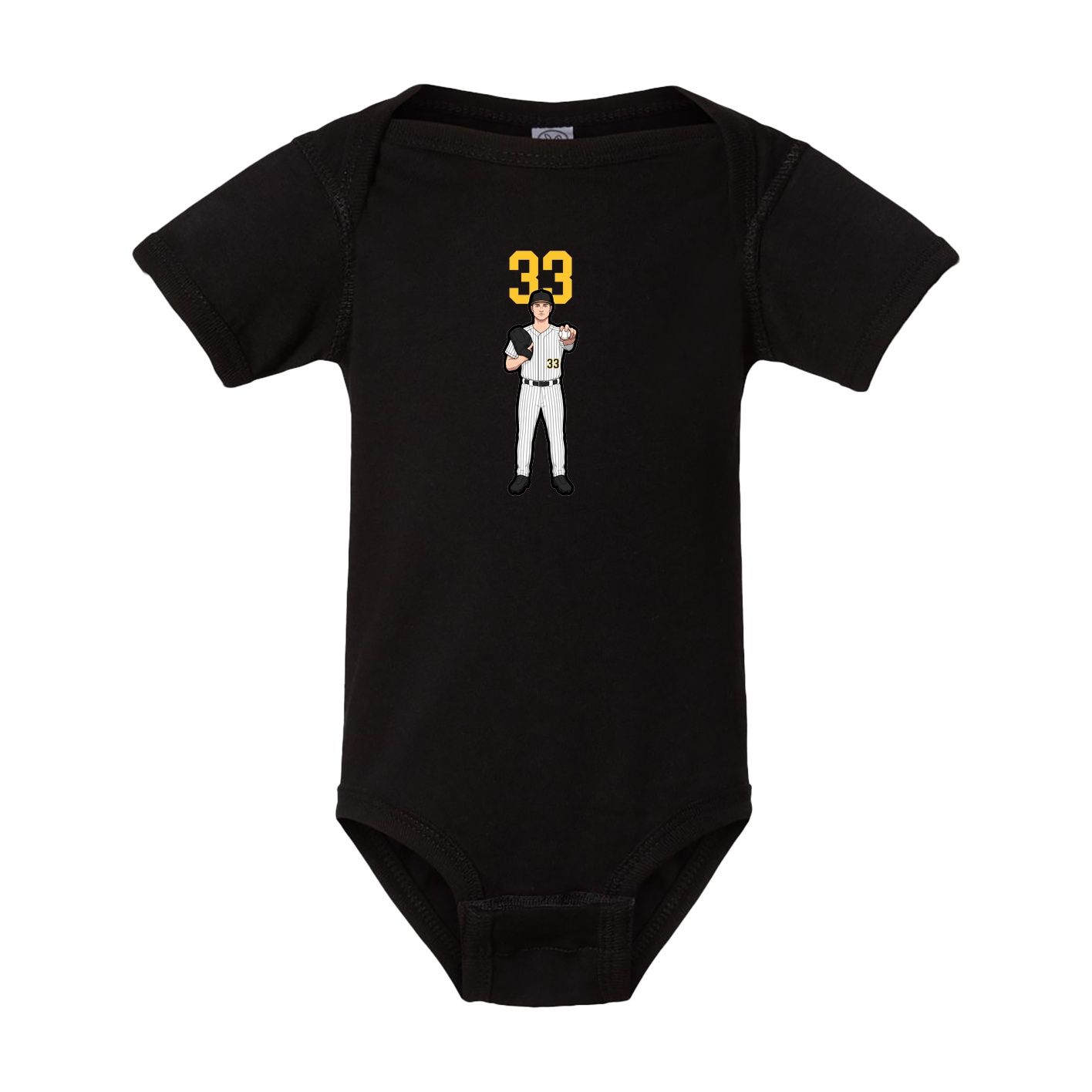 Baby Onesie — Number Top in Black