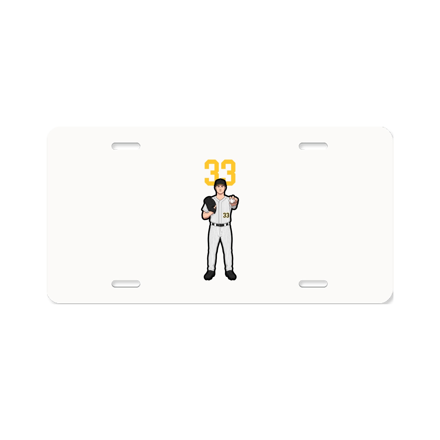 License Plate — Number Top in Classic