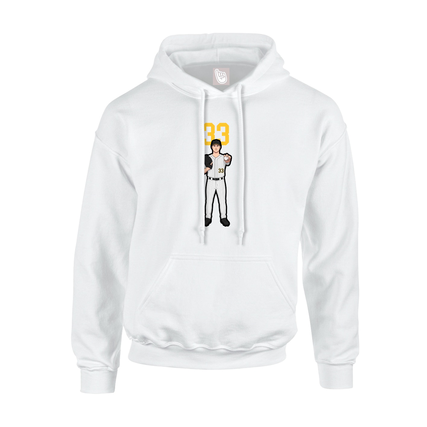 Hoodie — Number Top in White