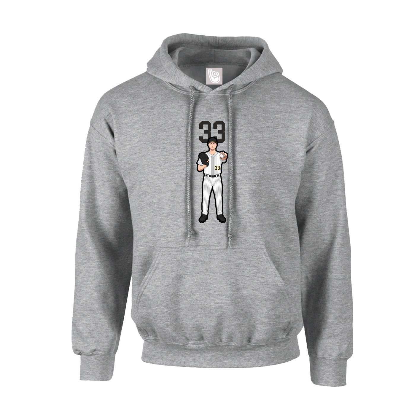 Youth Hoodie — Number Top in Grey
