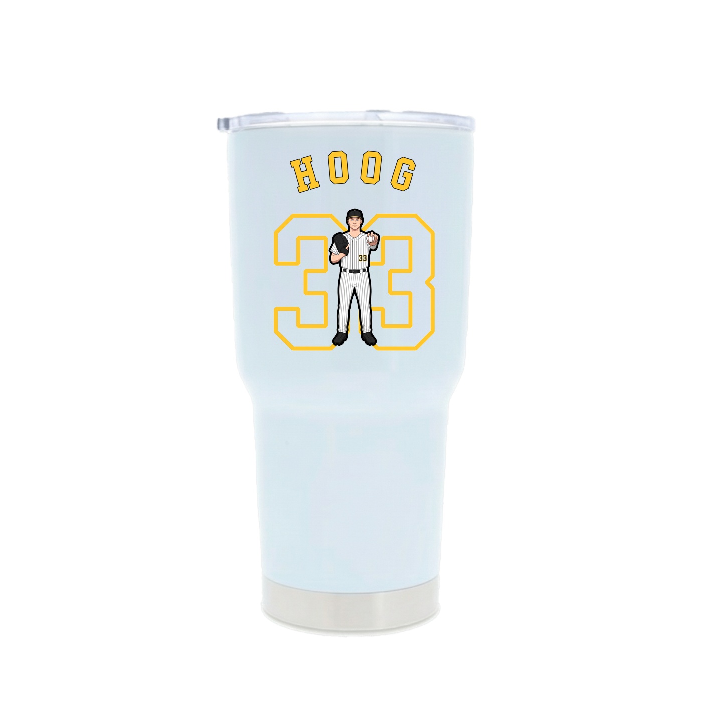 30oz Stainless Steel Tumbler — Shirsey Arch in White