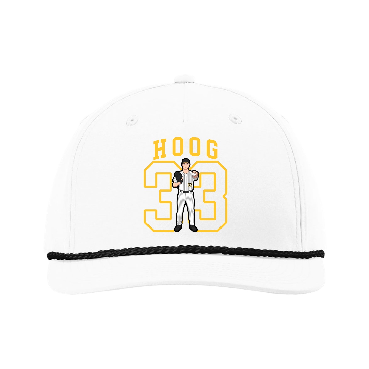 Five-Panel Classic Rope Cap — Shirsey in White