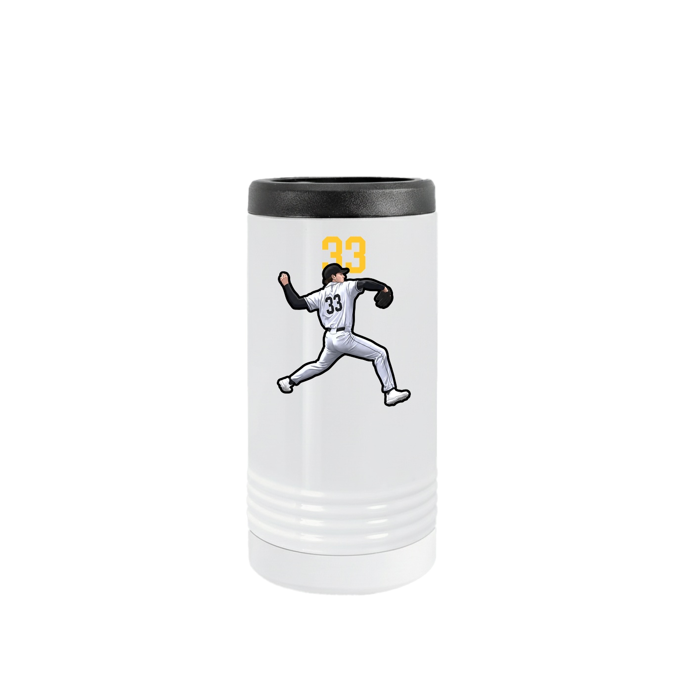 Slim Beverage Holder — Number Top in White