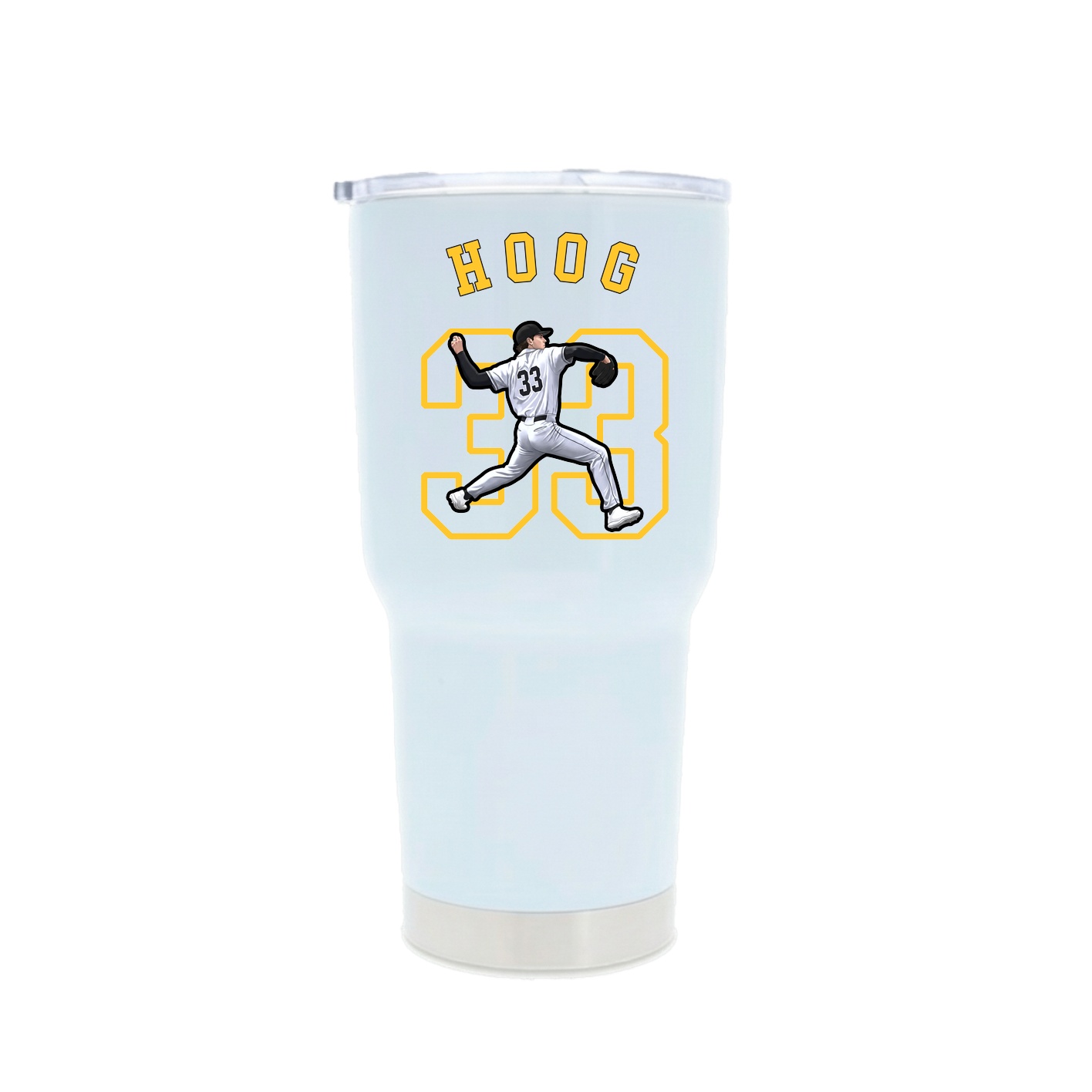 30oz Stainless Steel Tumbler — Shirsey Arch in White