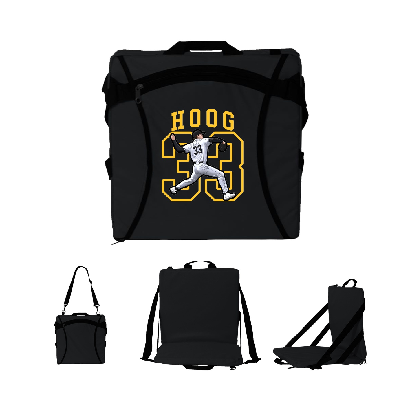 Folding Stadium Seat — Shirsey in Black