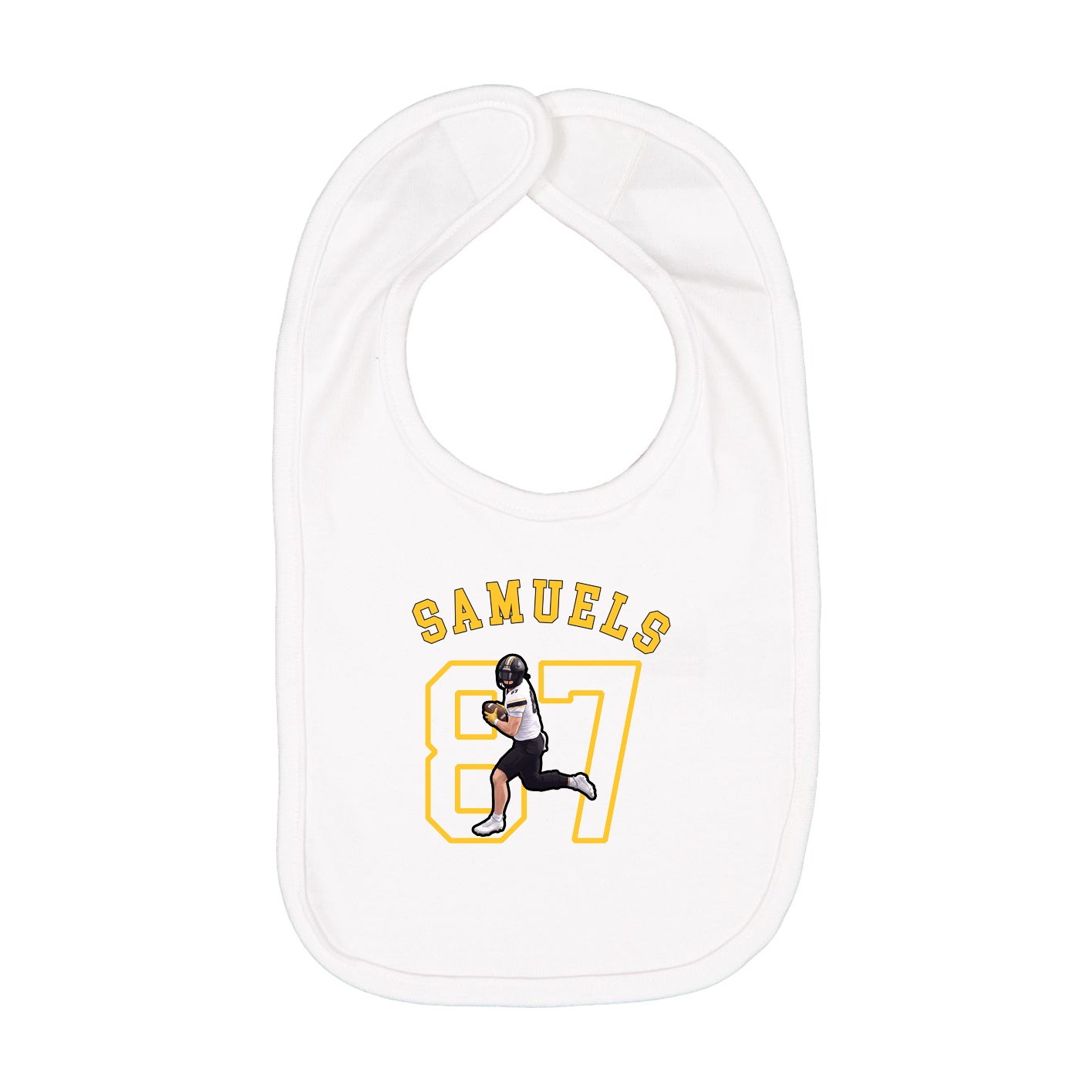 Infant Bib — Shirsey Arch in White
