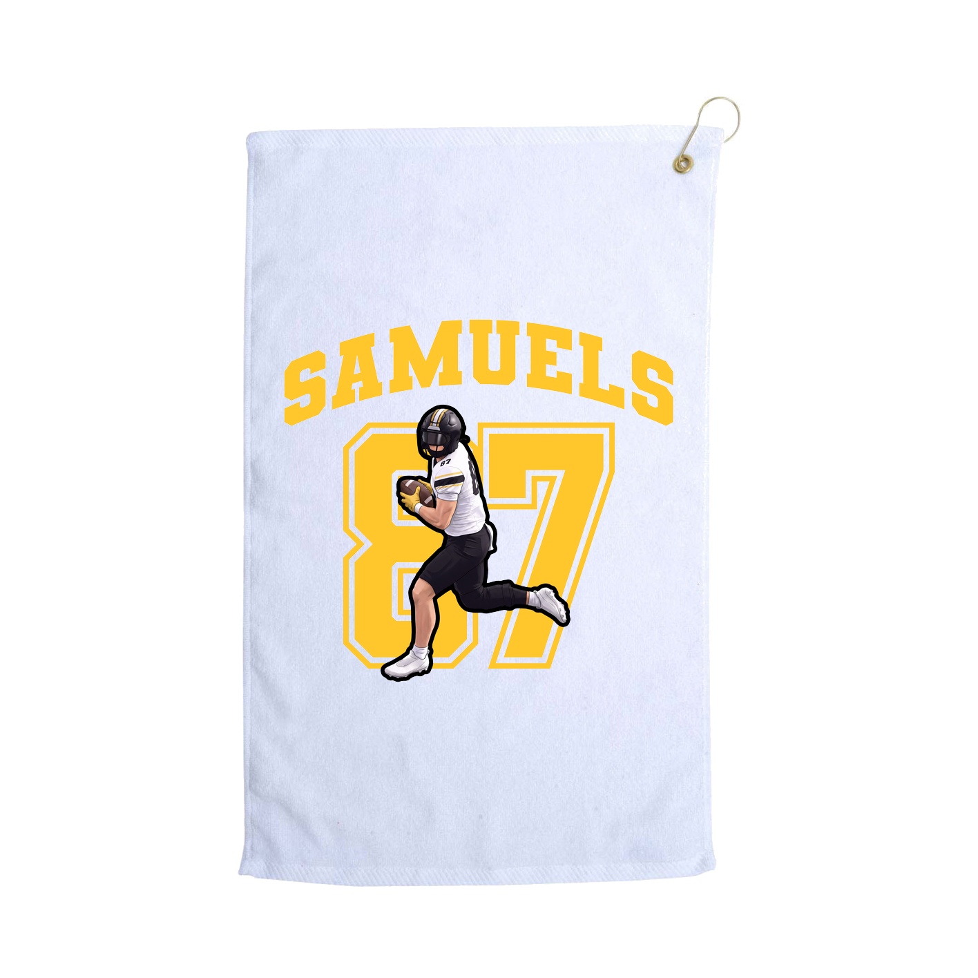 Golf Towel — Number in White