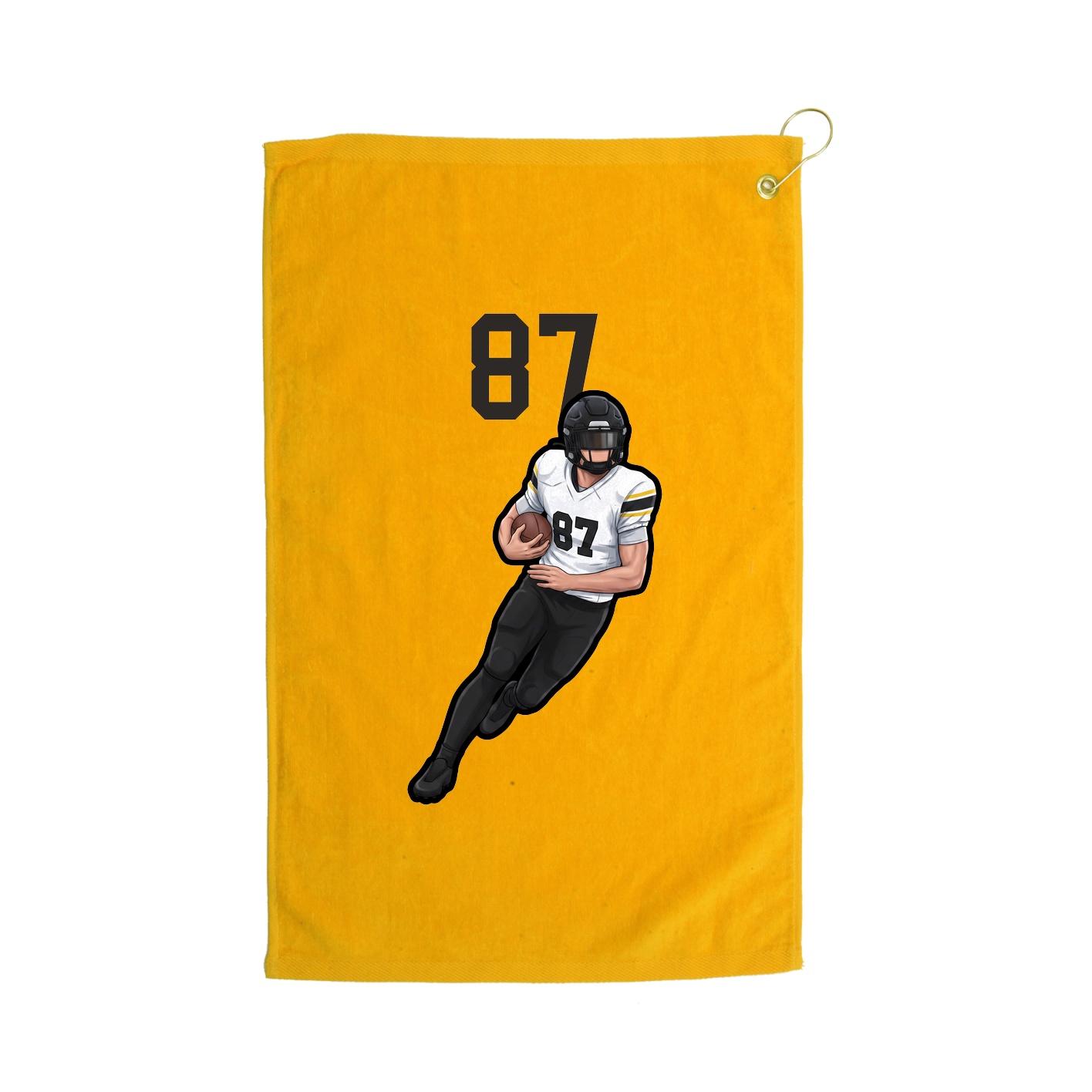 Golf Towel — Number Top in Gold