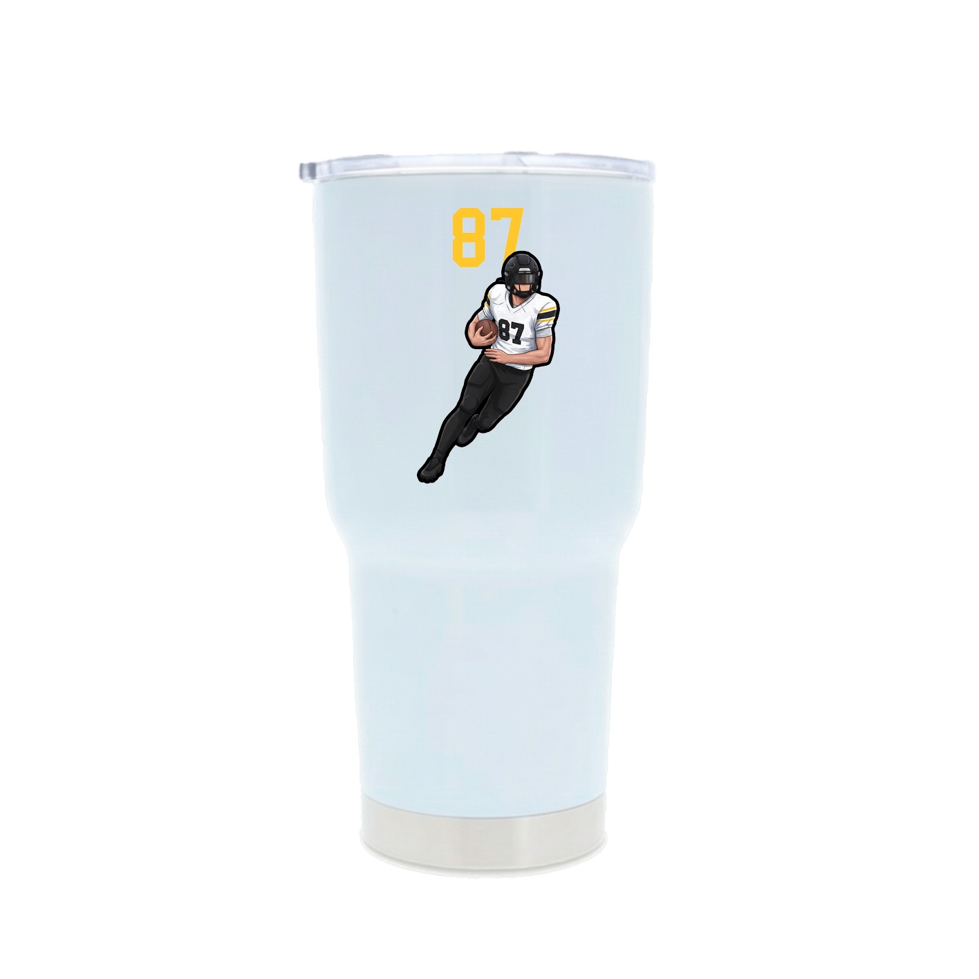 30oz Stainless Steel Tumbler — Number Top in White