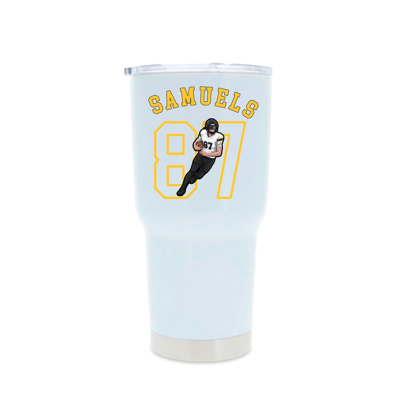 30oz Stainless Steel Tumbler — Shirsey Arch in White