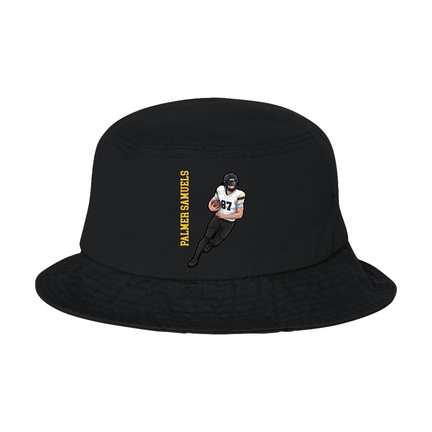 Bucket Cap — Name Vertical in Black