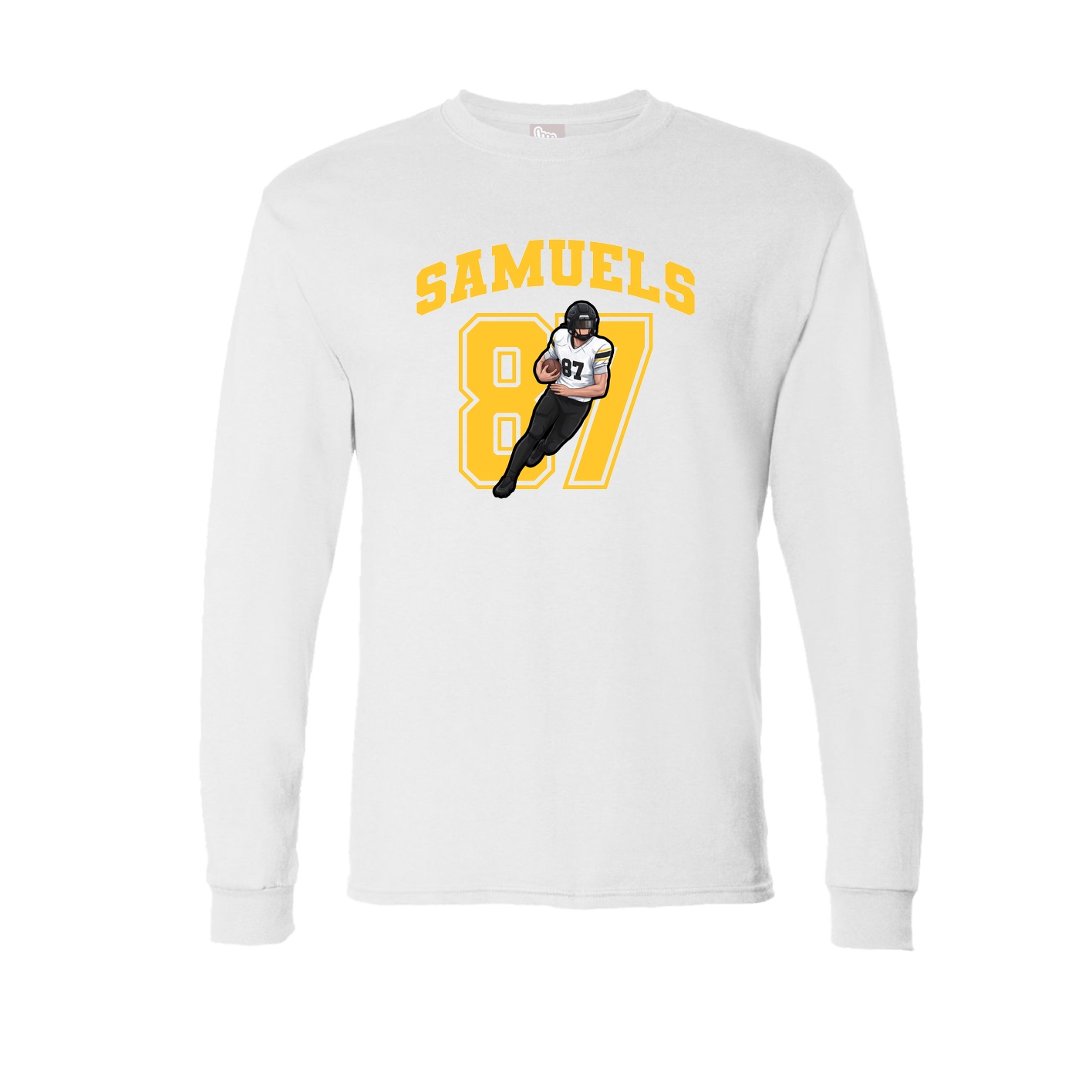 Long Sleeve Tee — Number in White