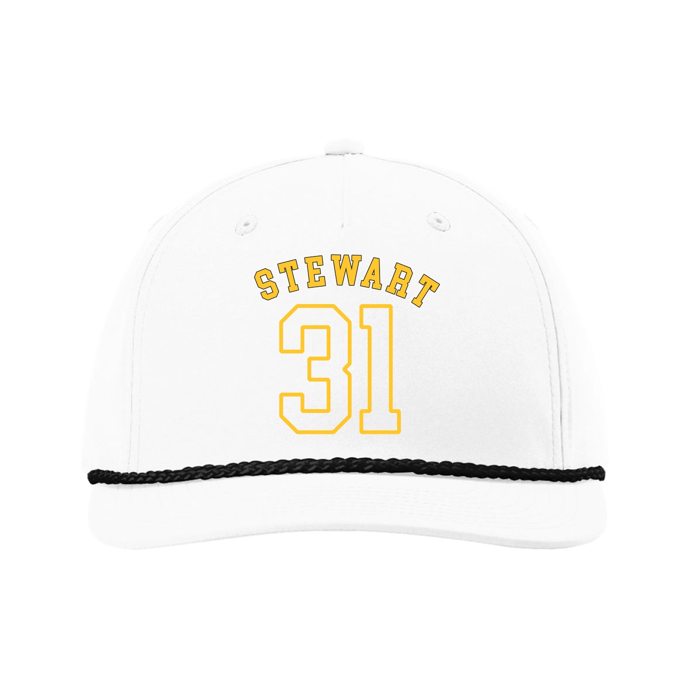 Five-Panel Classic Rope Cap — Shirsey Arch in White