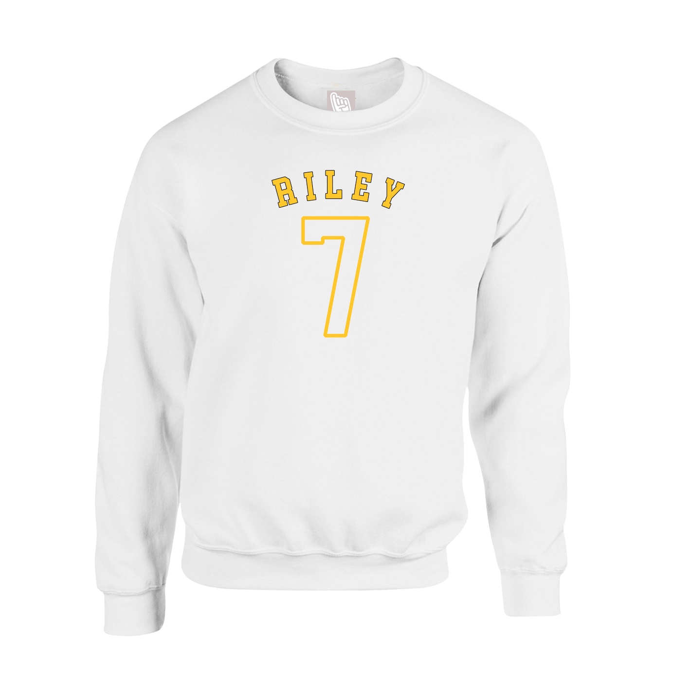 Fleece Crew — Shirsey Arch in White