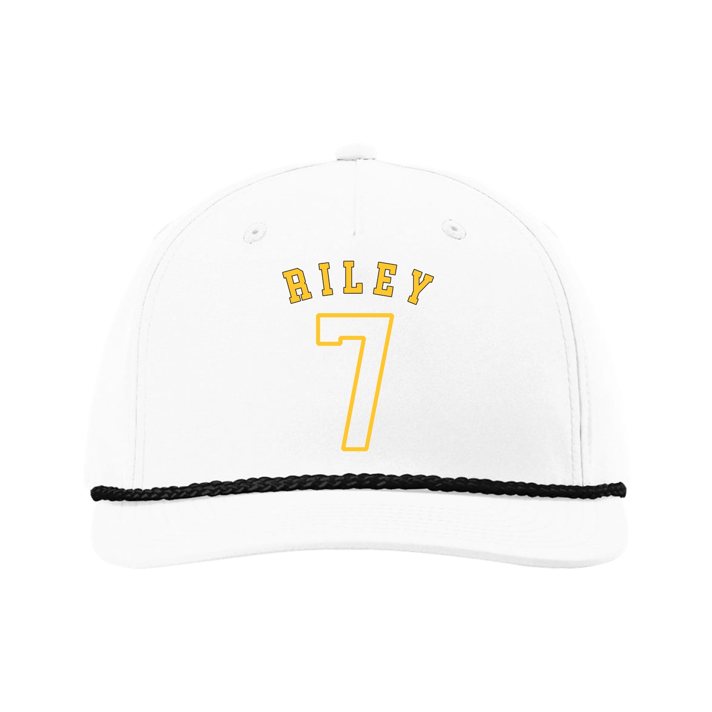 Five-Panel Classic Rope Cap — Shirsey Arch in White