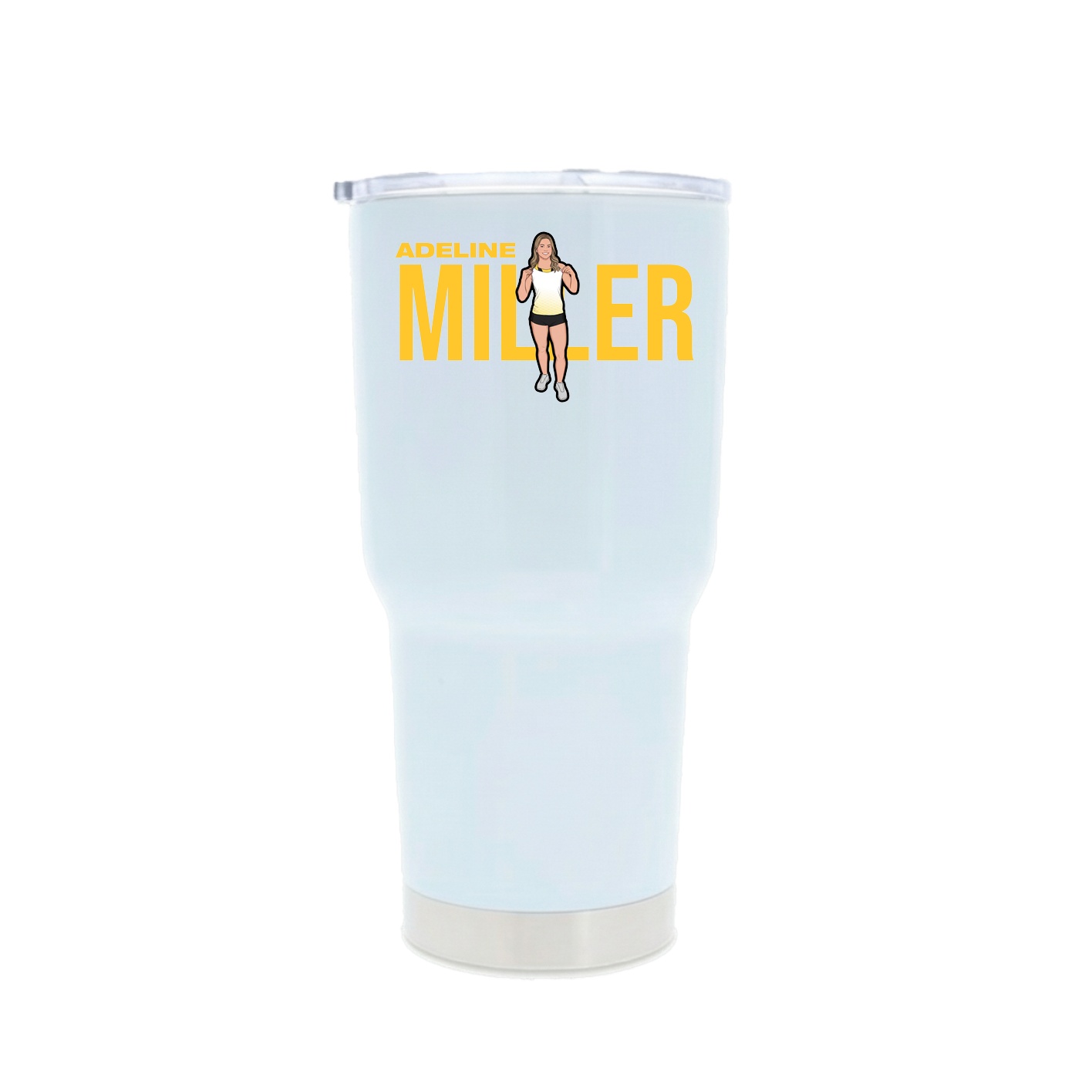 30oz Stainless Steel Tumbler — Player Name in White