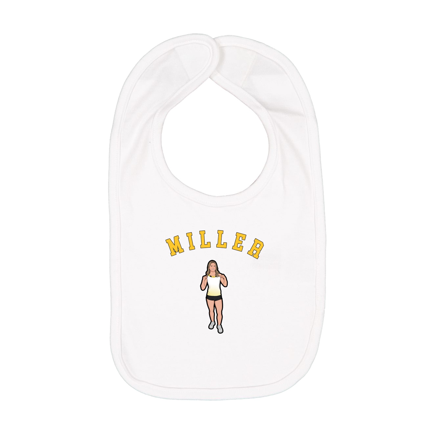 Infant Bib — Shirsey Arch in White