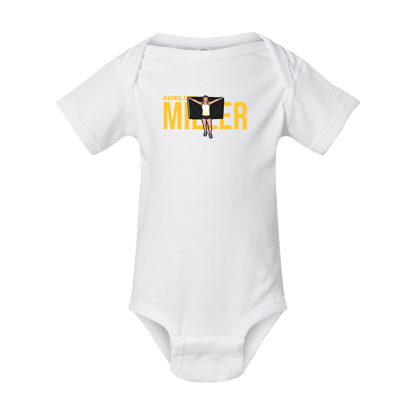 Baby Onesie — Player Name in White