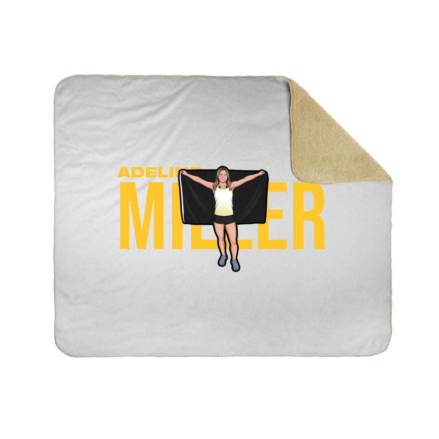 Throw Blanket — Player Name in White