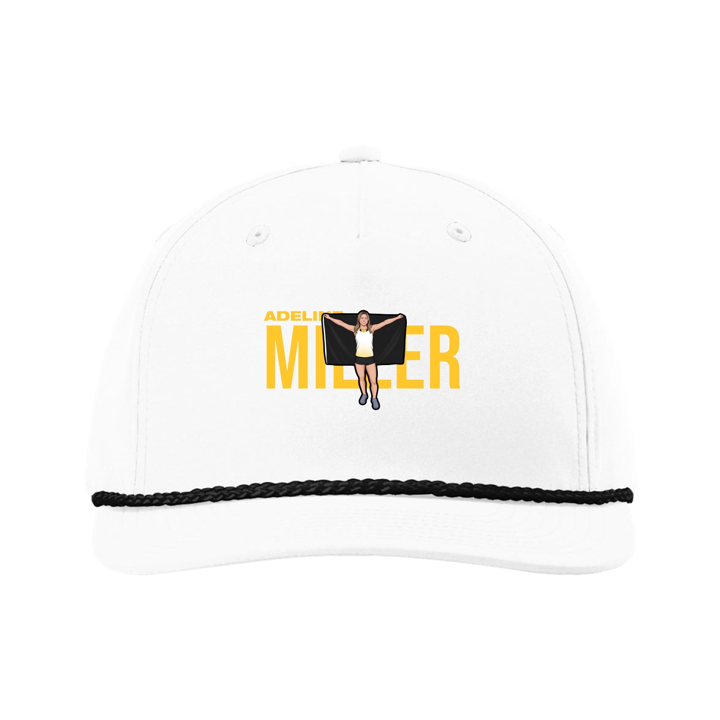 Five-Panel Classic Rope Cap — Player Name in White