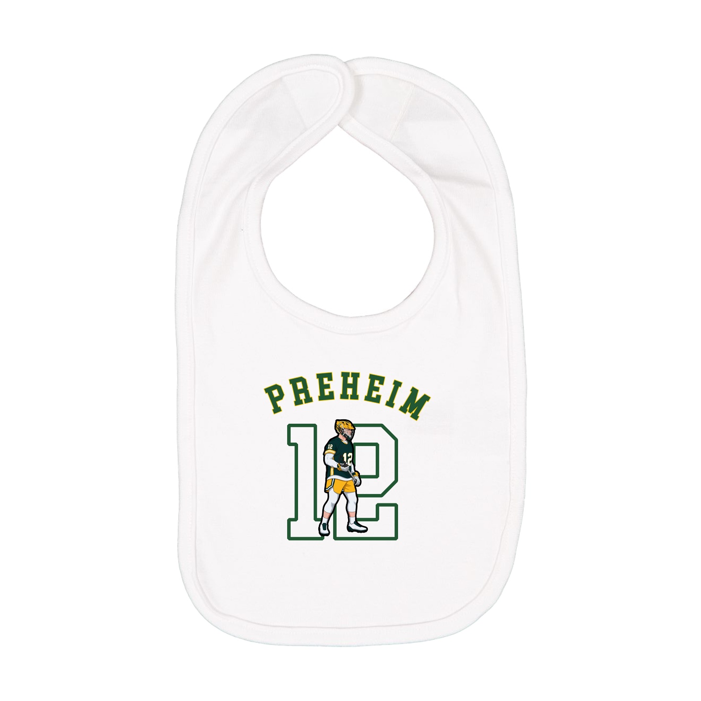 Infant Bib — Shirsey Arch in White