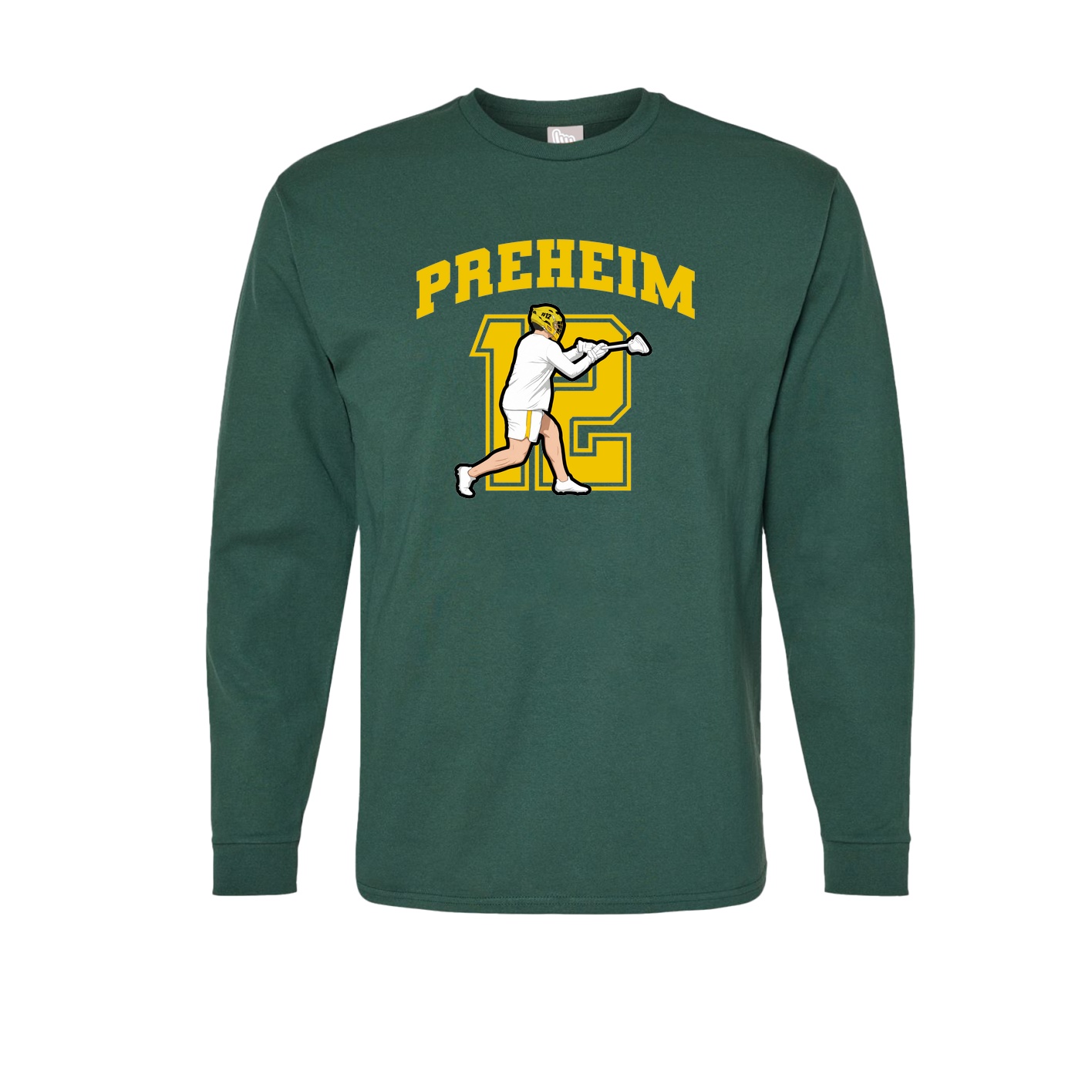Long Sleeve Tee — Number in Green