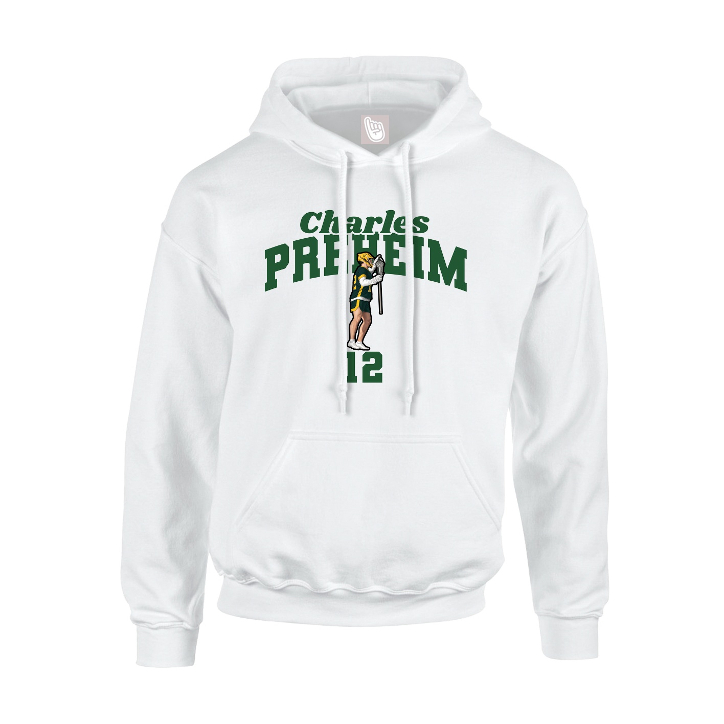 Hoodie — Signature Arch in White