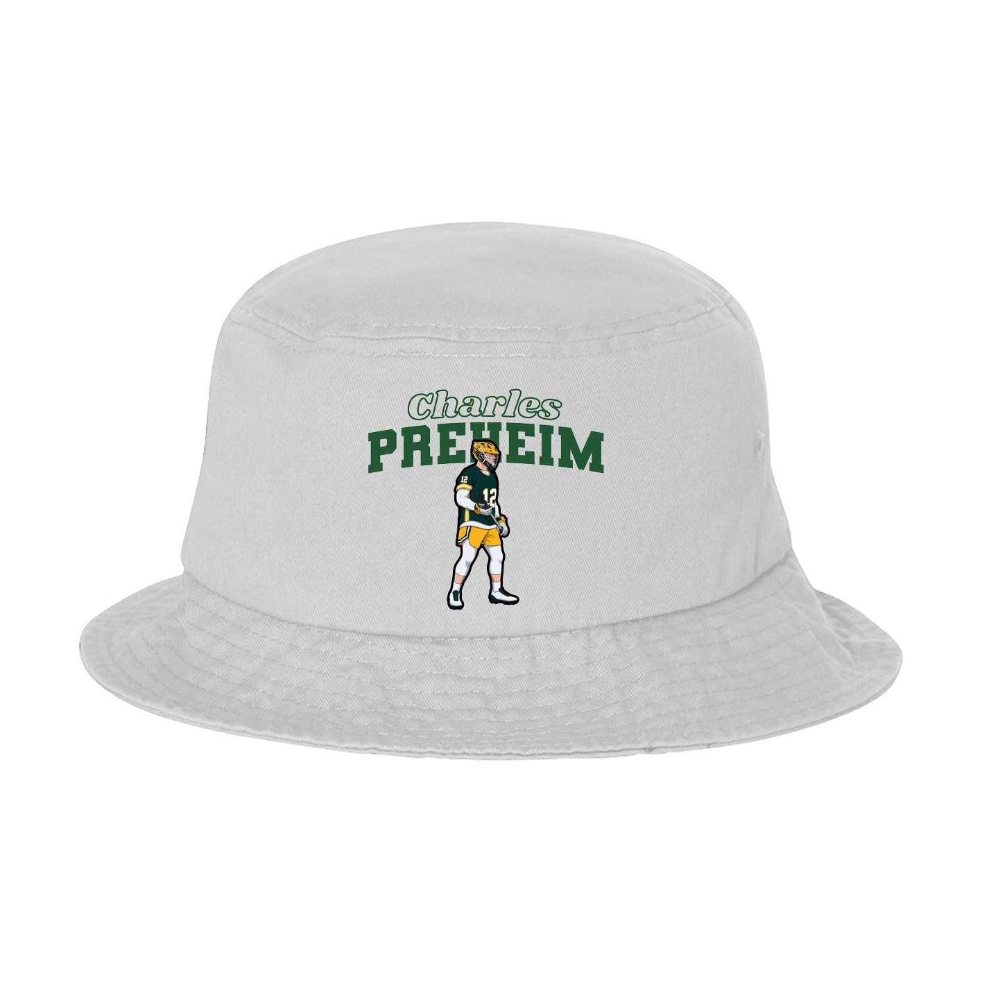 Bucket Cap — Name Arch in White