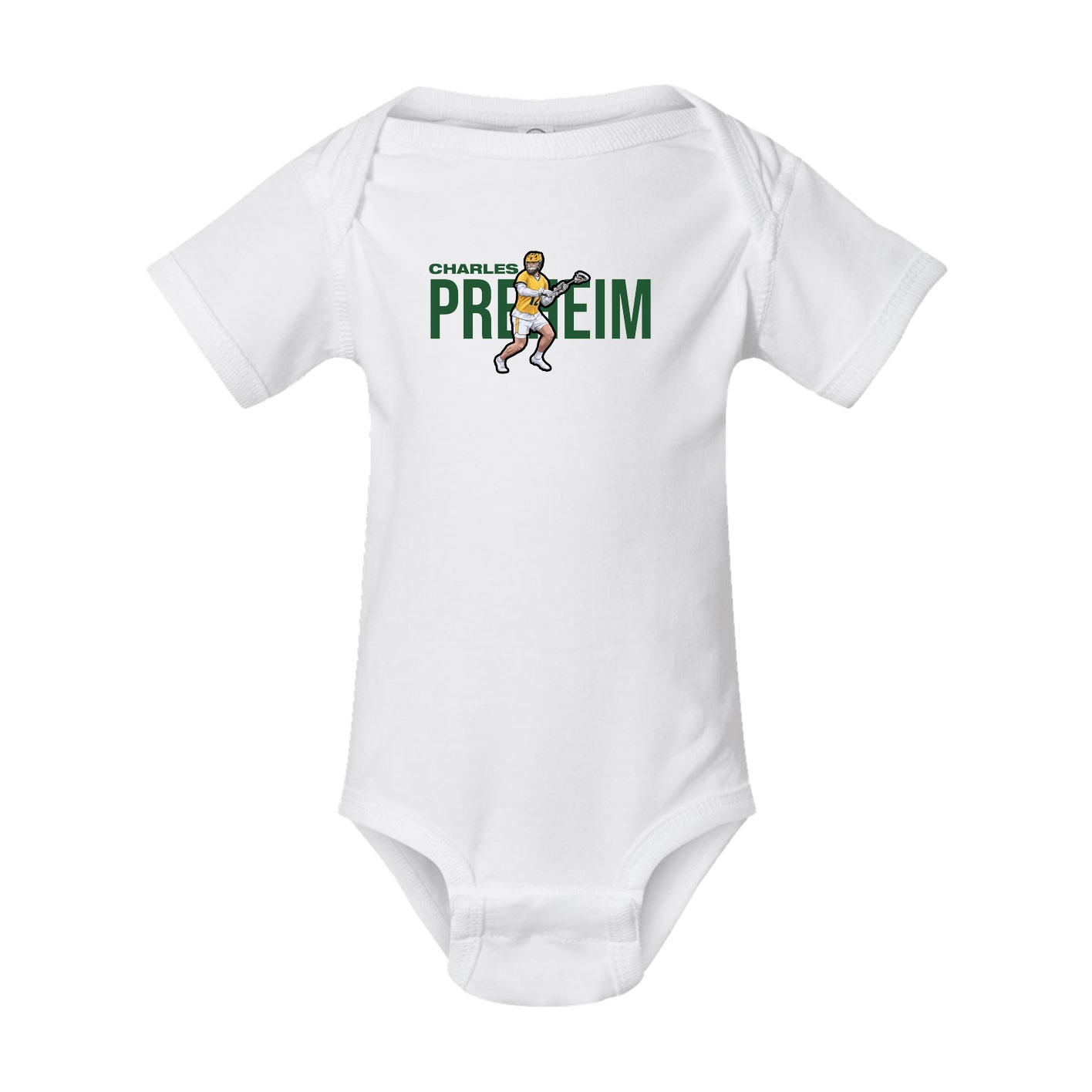 Baby Onesie — Player Name in White