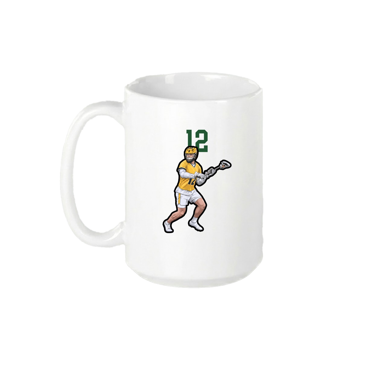 15oz Coffee Mug — Number Top in White