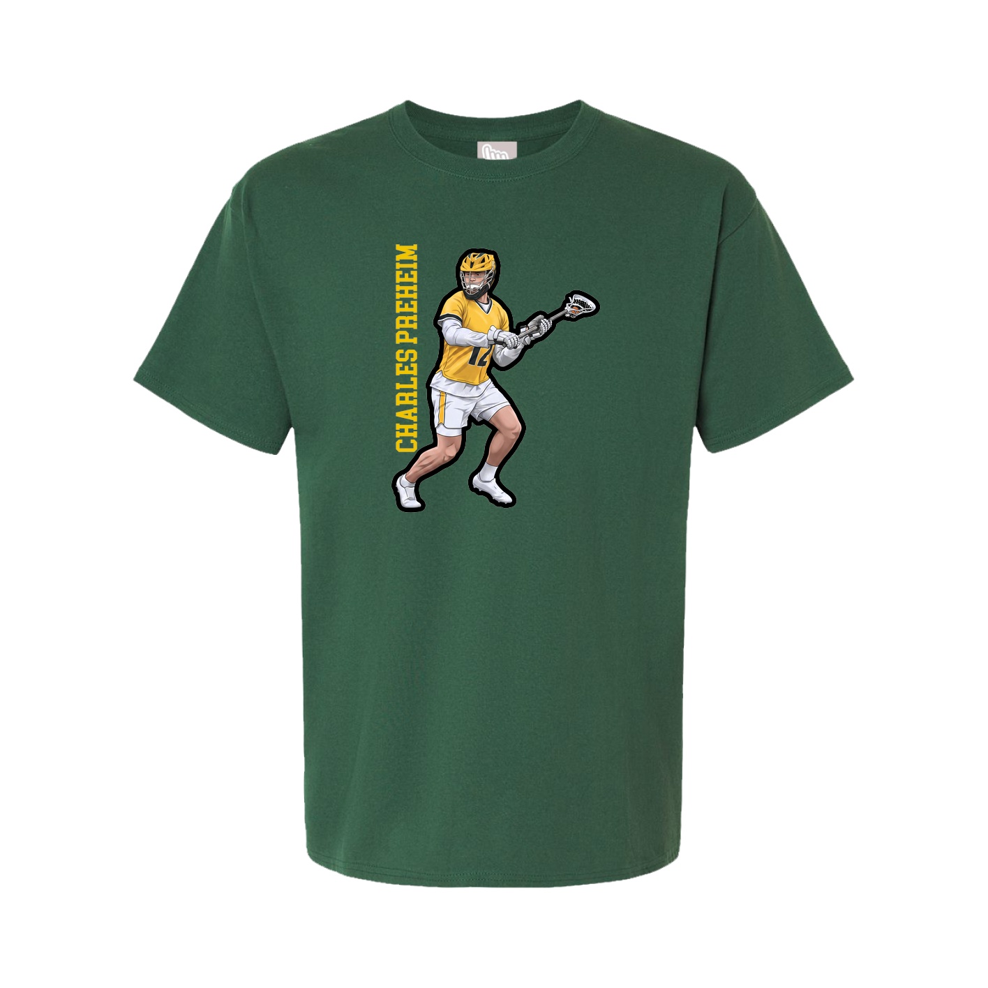 Tee — Name Vertical in Green