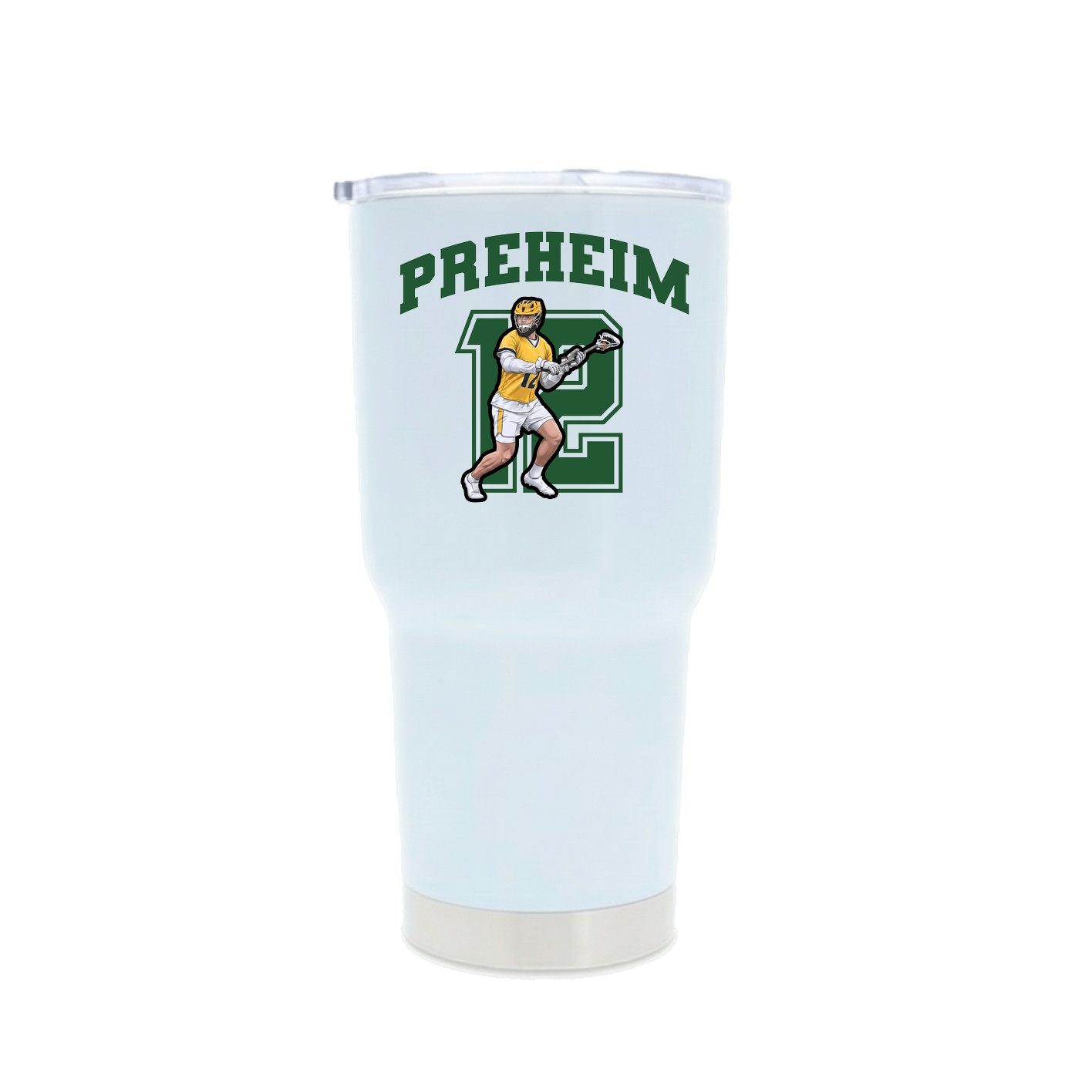 30oz Stainless Steel Tumbler — Number in White