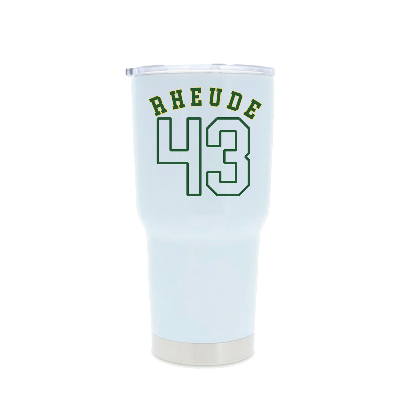 30oz Stainless Steel Tumbler — Shirsey Arch in White