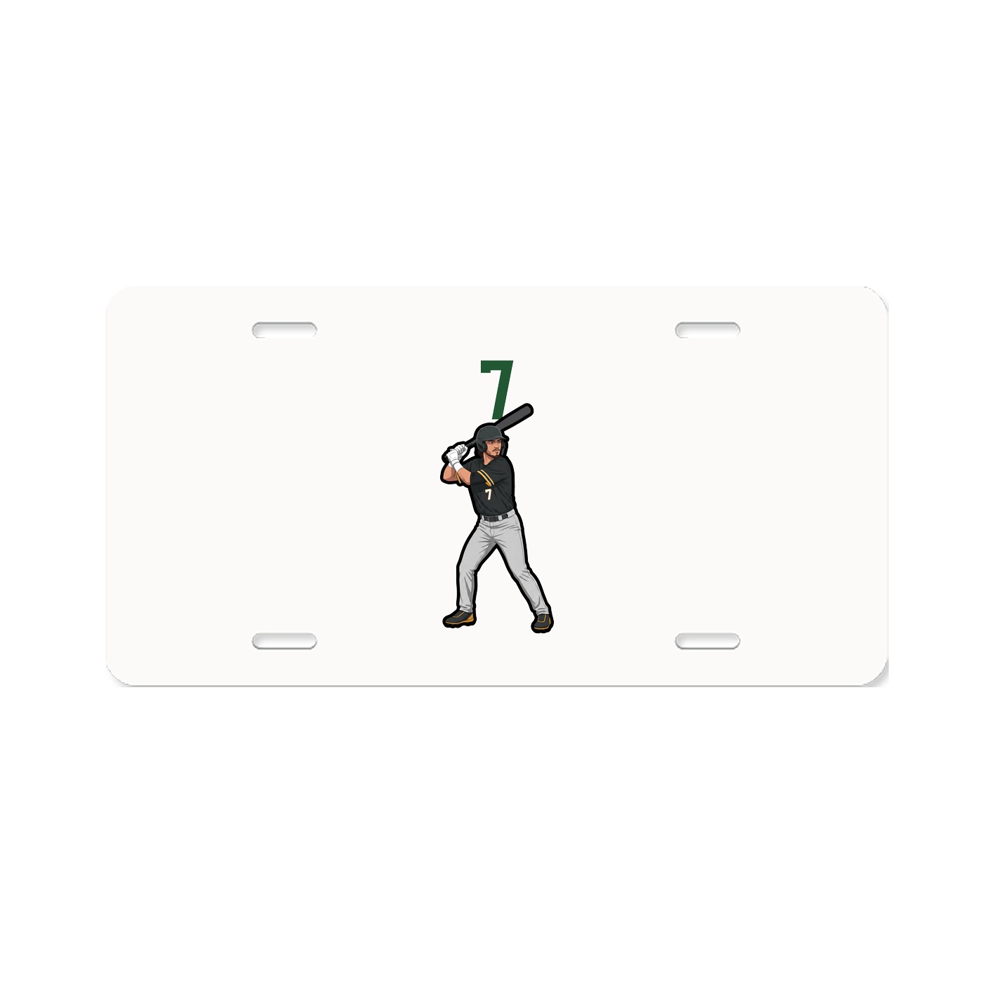 License Plate — Number Top in Classic