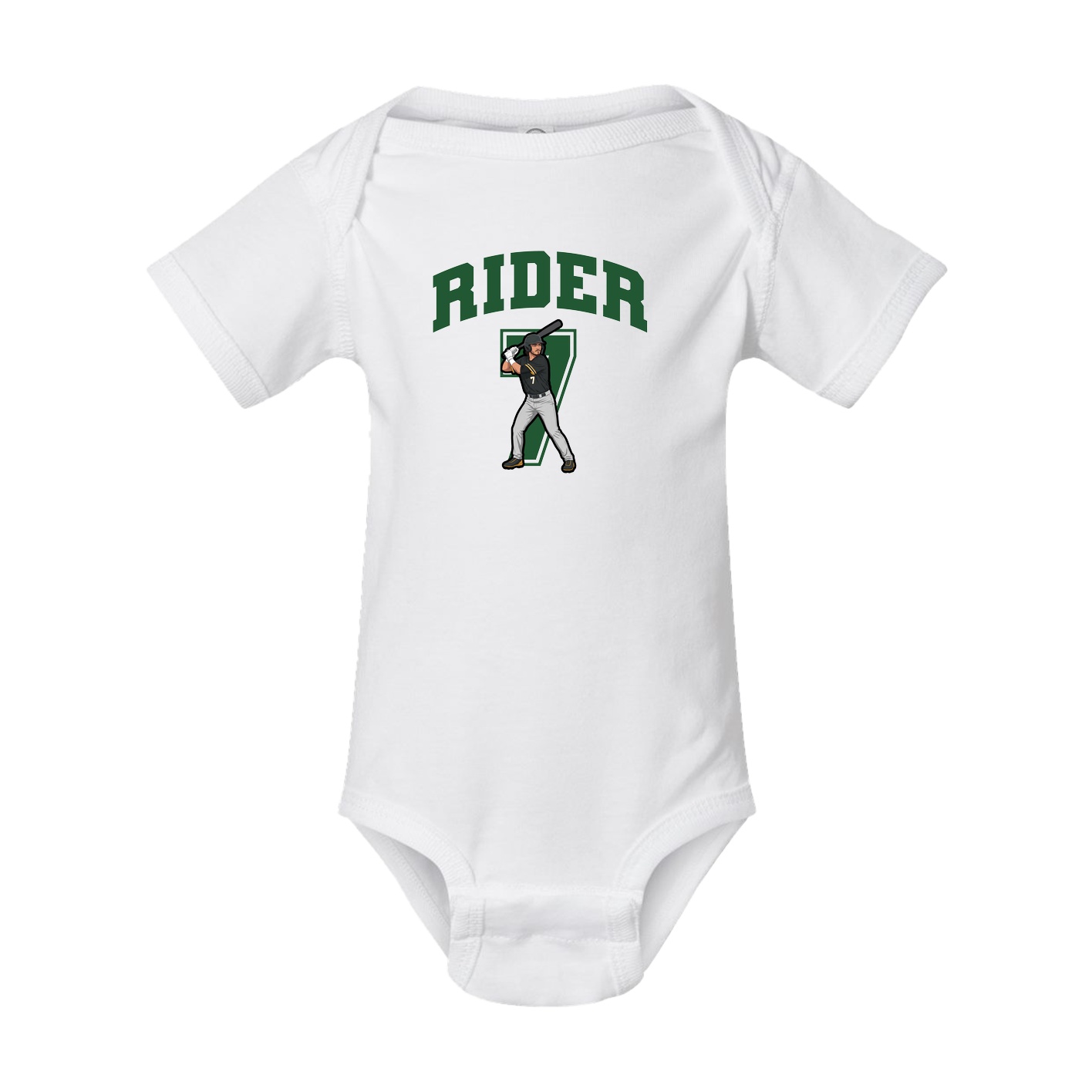 Baby Onesie — Number in White