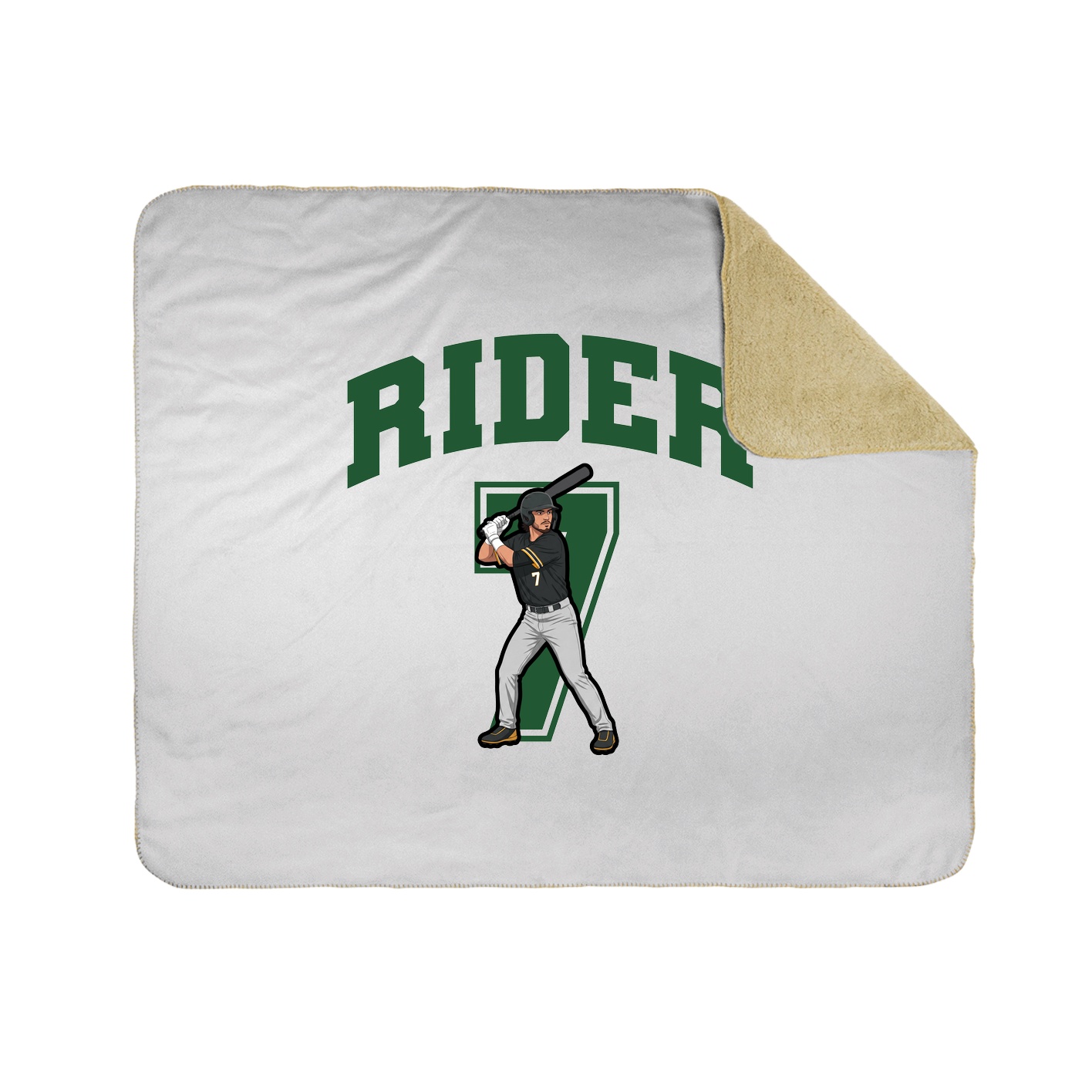 Throw Blanket — Number in White