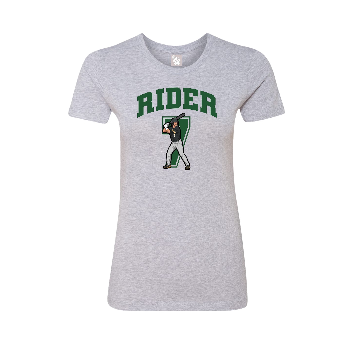 Fitted Women's Tee — Number in Grey