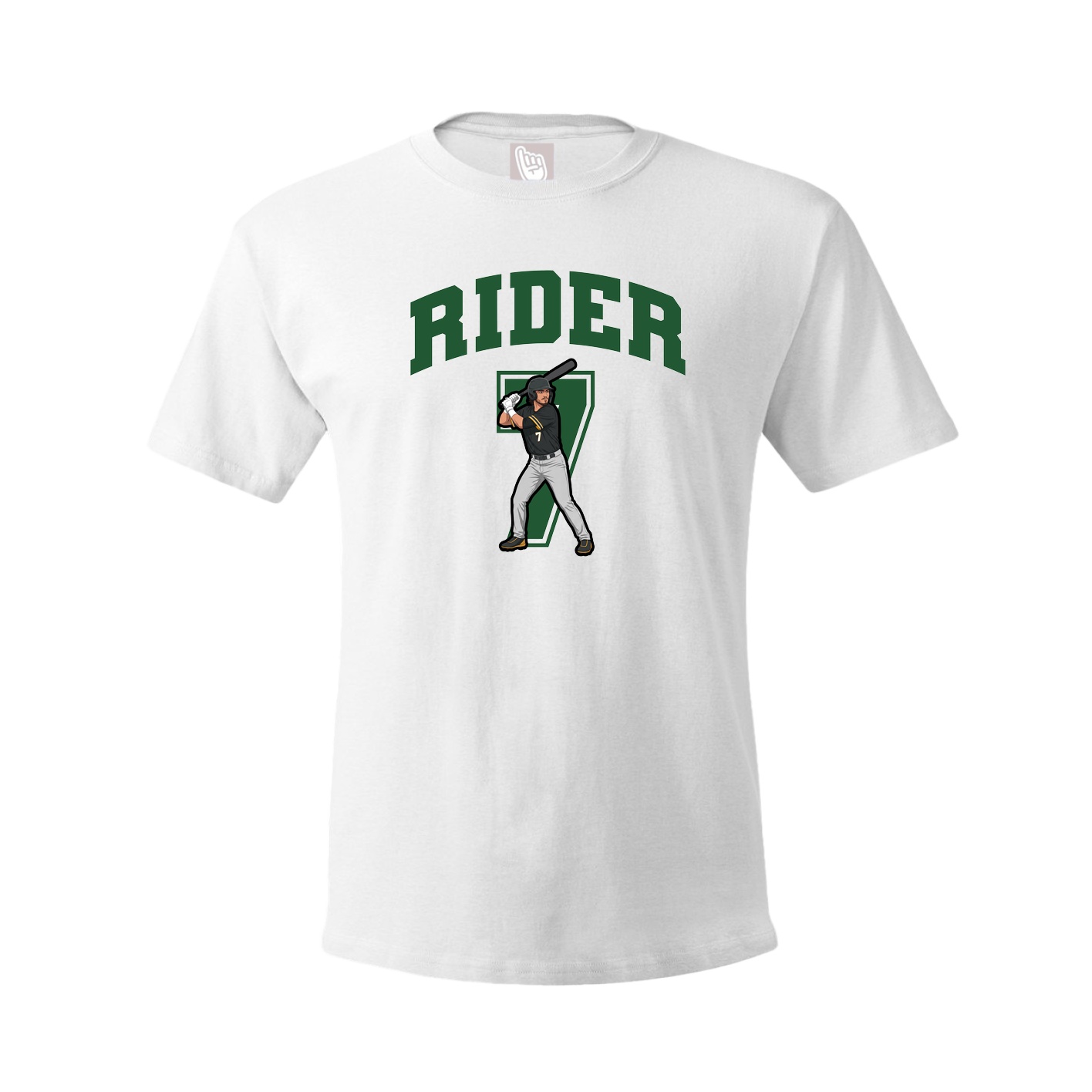 Youth Tee — Number in White