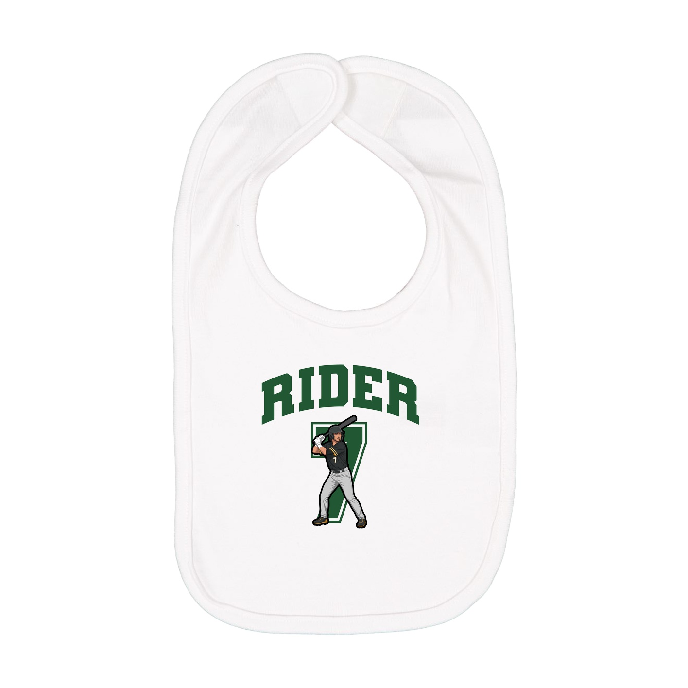 Infant Bib — Number in White