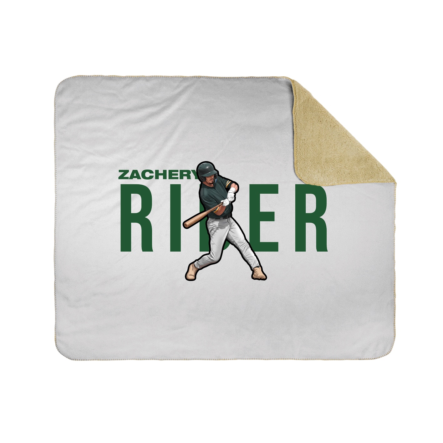 Throw Blanket — Player Name in White