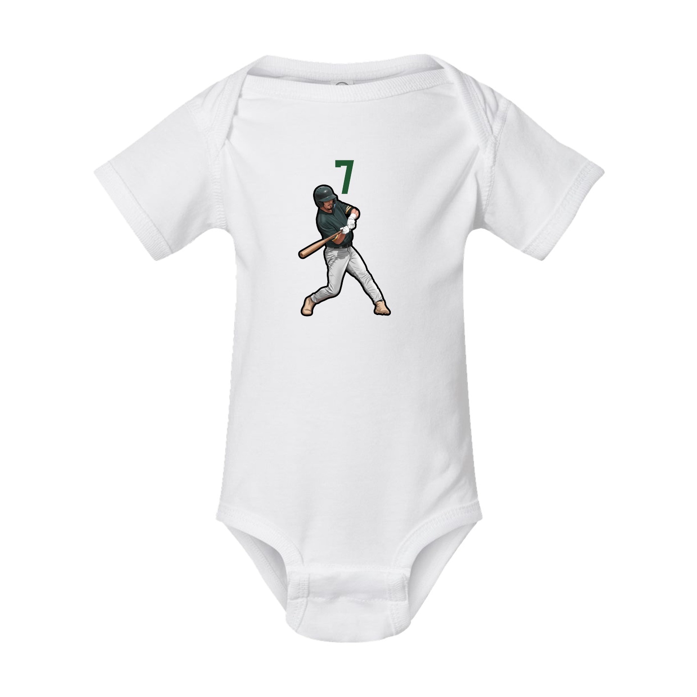 Baby Onesie — Number Top in White