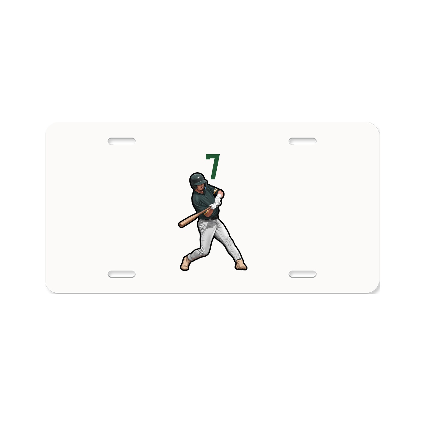 License Plate — Number Top in Classic