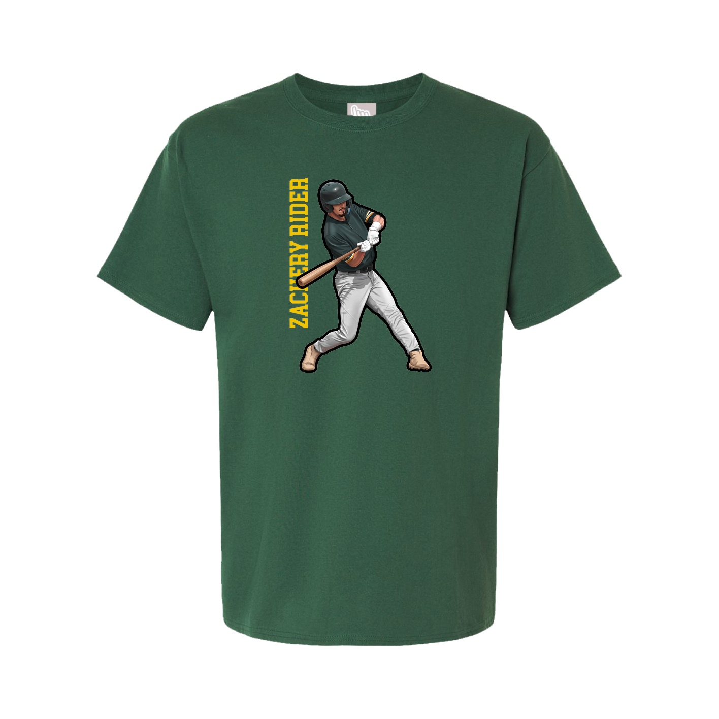 Tee — Name Vertical in Green